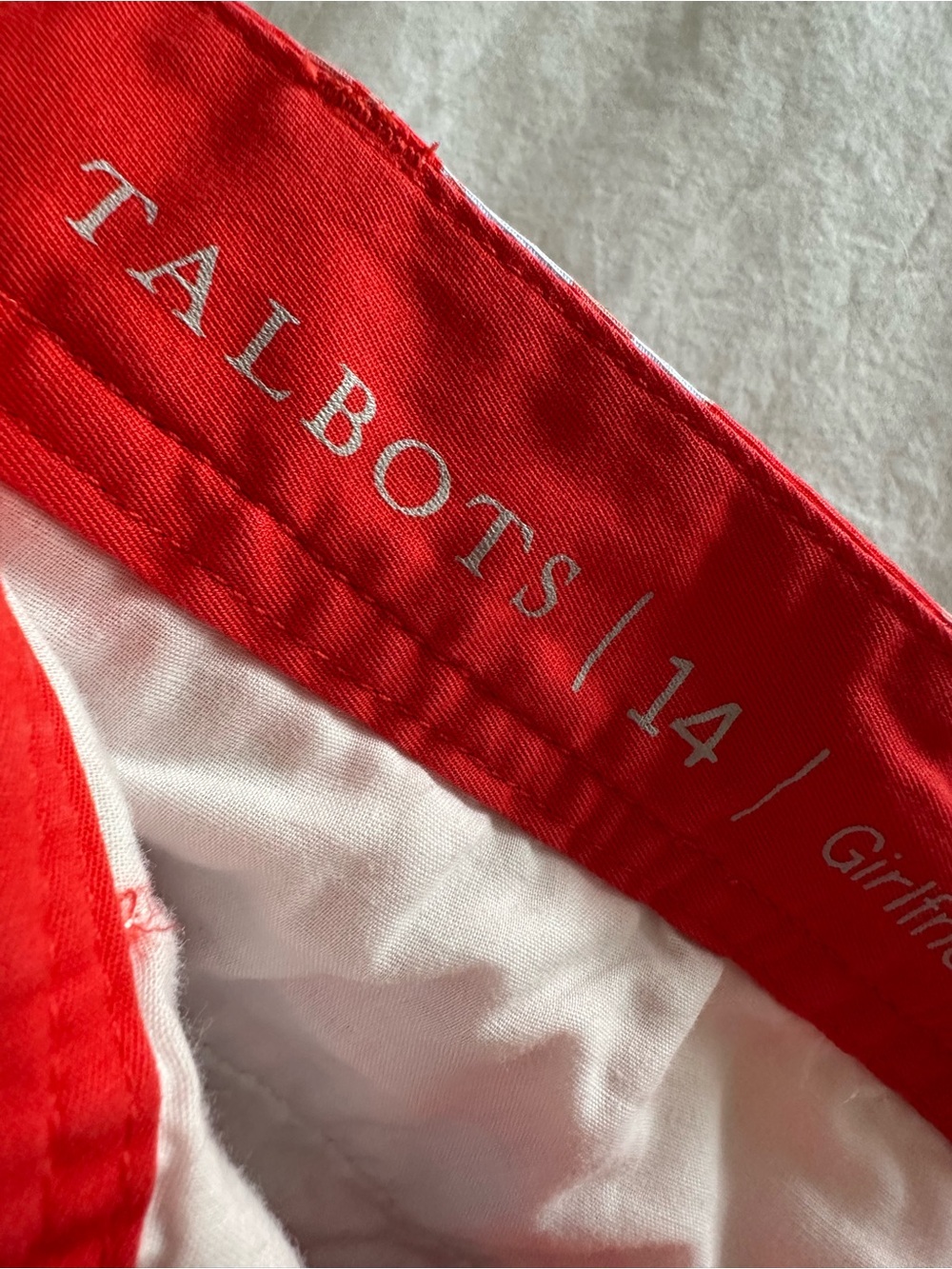 Talbots Red Floral Print Bermuda Shorts, size 14 - Picture 5 of 11
